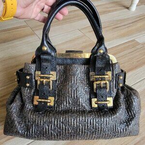 Louis Vuitton Motard  Bike Leather Fall/Winter Collection Black Leather Handbag